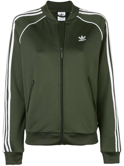 Shop Adidas Originals Track Jacket In Green