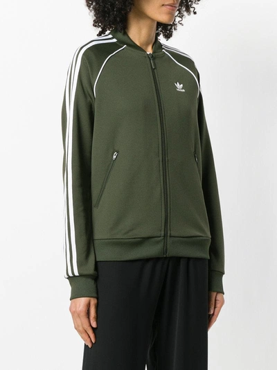 Shop Adidas Originals Track Jacket In Green