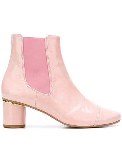 Shop Stine Goya Anita Block Heel Boots - Pink