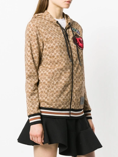 Shop Coach X Disney Doc Hoodie In Brown