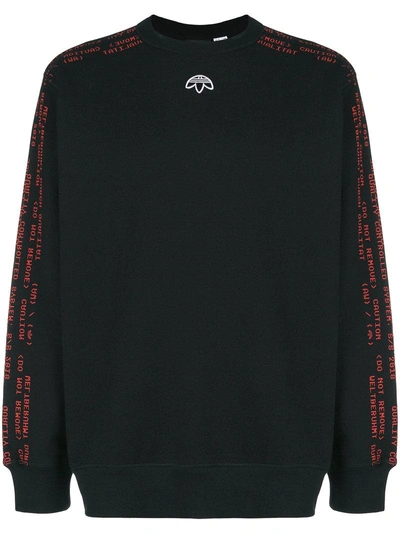 Shop Adidas Originals By Alexander Wang Aw Crew Neck Sweatshirt - Black
