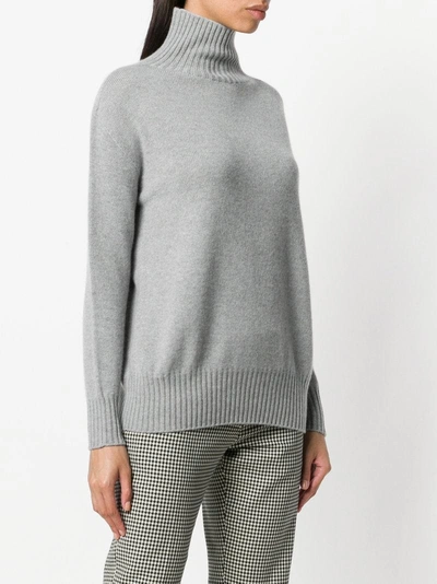 Shop Max Mara 's  Turtleneck Fitted Sweater - Grey