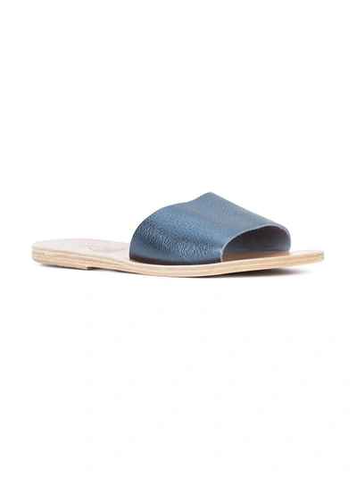 Shop Ancient Greek Sandals Taygete Slides - Blue