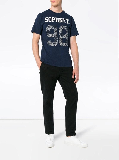Shop Sophnet . 98 Bandana Print Cotton T Shirt - Blue