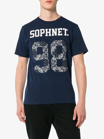 Shop Sophnet . 98 Bandana Print Cotton T Shirt - Blue