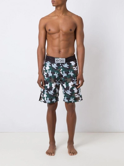 Shop Amir Slama Camouflage Print Swim Shorts