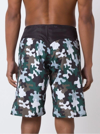 Shop Amir Slama Camouflage Print Swim Shorts