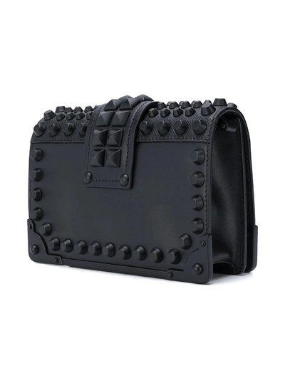 Shop Prada Cahier Monotone Shoulder Bag In Black
