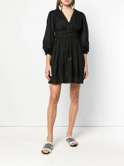 Shop Zimmermann V-neck Dotted Dress - Black