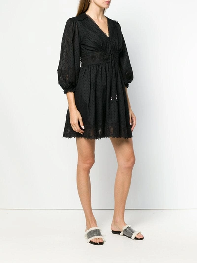 Shop Zimmermann V-neck Dotted Dress - Black
