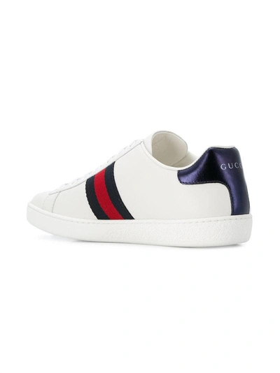 Shop Gucci Ace Embroidered Sneakers - White