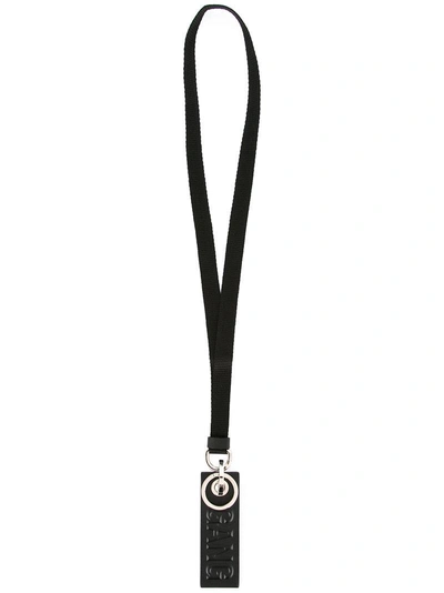 Shop Neil Barrett Gang Long Keyring - Black