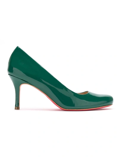 Shop Zeferino Patent Leather Pumps - Green