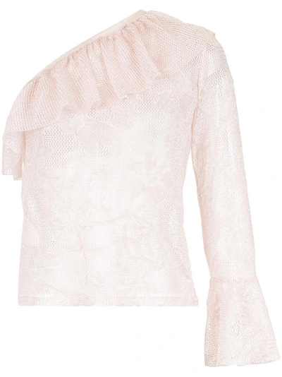 Shop Cecilia Prado Marcela Asymmetric Knit Blouse - Pink