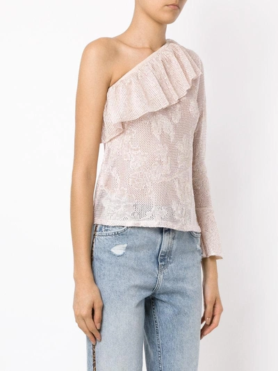 Shop Cecilia Prado Marcela Asymmetric Knit Blouse - Pink