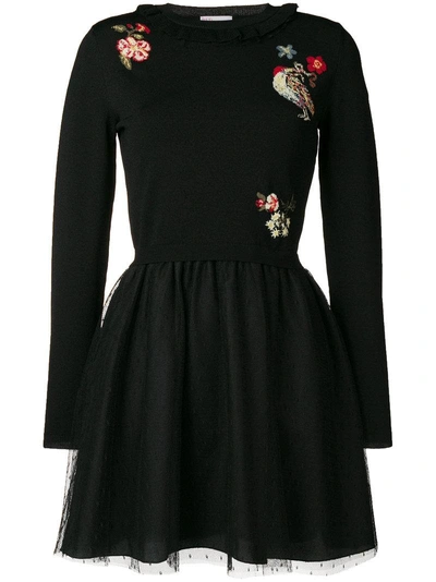 Shop Red Valentino Embroidered Jumper-dress