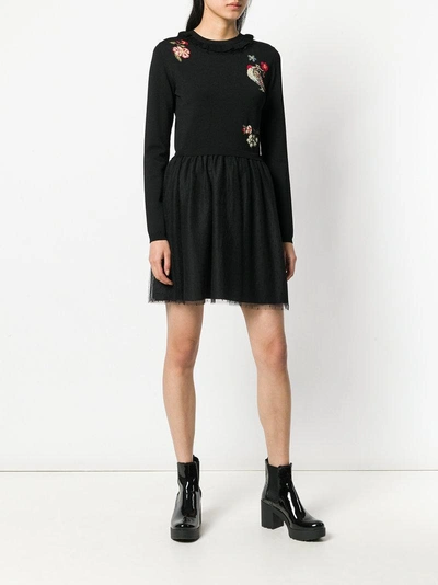Shop Red Valentino Embroidered Jumper-dress