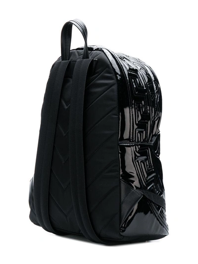 Shop Versace Embossed Medusa Backpack - Black