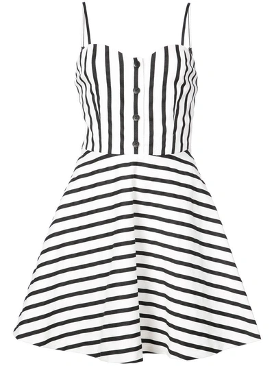 Shop Alice And Olivia Alice+olivia Nella Striped Mini Dress - White