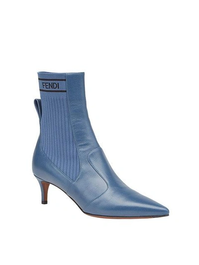 Shop Fendi Rockoko Ankle Boots - Blue