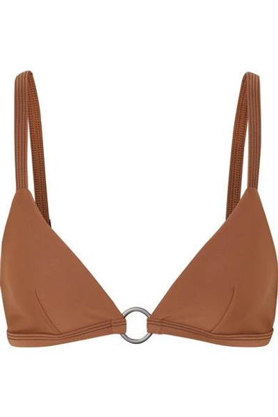 Shop Matteau The Ring Triangle Bikini Top In Tan