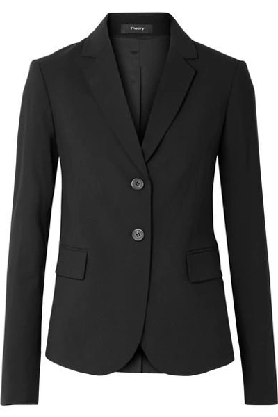 Shop Theory Carissa Wool-blend Blazer In Black