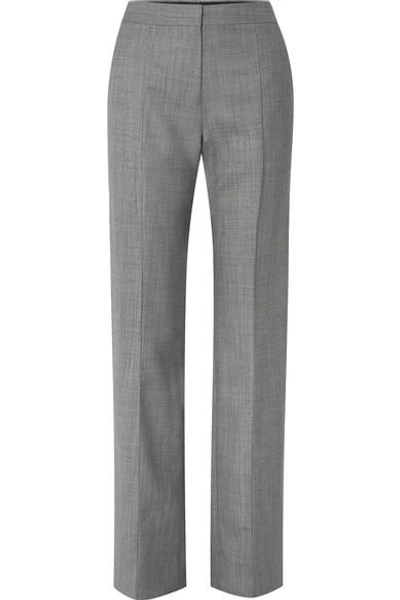 Shop Narciso Rodriguez Wool Straight-leg Pants In Gray