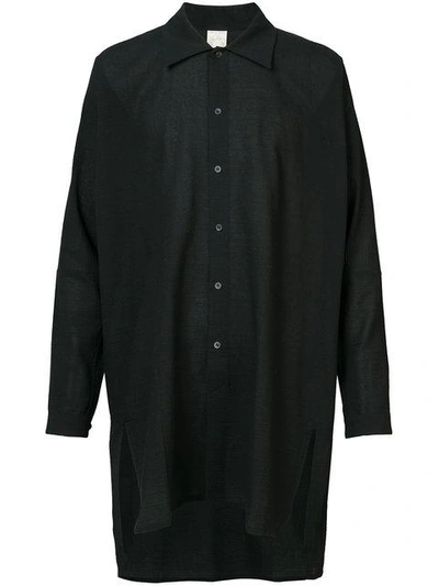Shop Jan-jan Van Essche Jan Jan Van Essche Elongated Loose Fitted Shirt - Black
