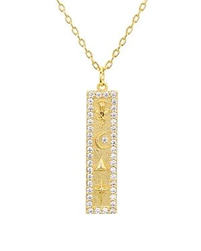 Shop Lulu Dk X We Wore What Pave & Symbol Pendant Necklace, 18 In Gold