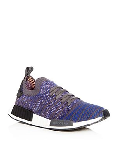 Shop Adidas Originals Men's Nmd R1 Knit Lace Up Sneakers In Blue