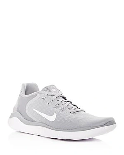 Shop Nike Men's Free Rn 2018 Lace Up Sneakers In Wolf Gray