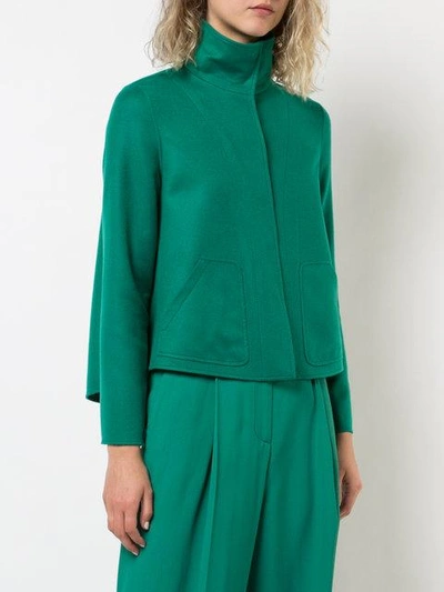 Shop Akris Cropped Jacket - Green