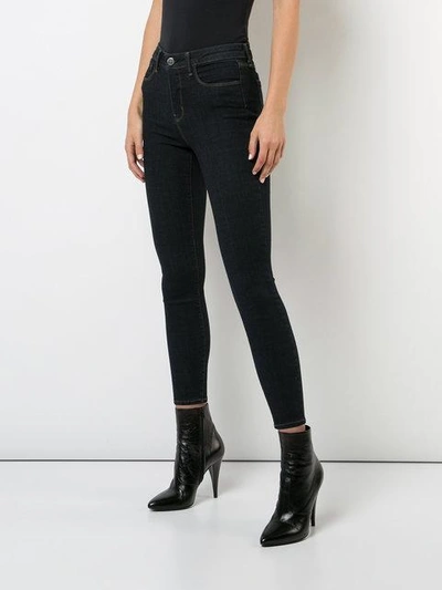 Shop L Agence L'agence High Rise Ankle Grazer Jeans - Blue