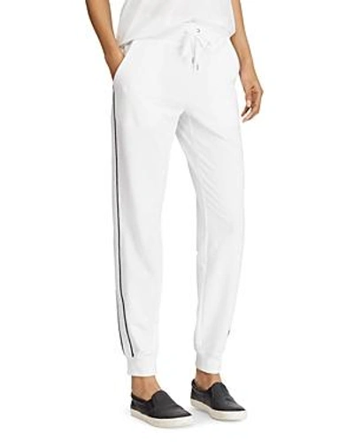 Shop Ralph Lauren Lauren  Piped Jogger Pants In White