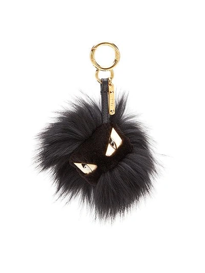 Shop Fendi Bag Bugs Charm In F0kur-black+ Soft Gold