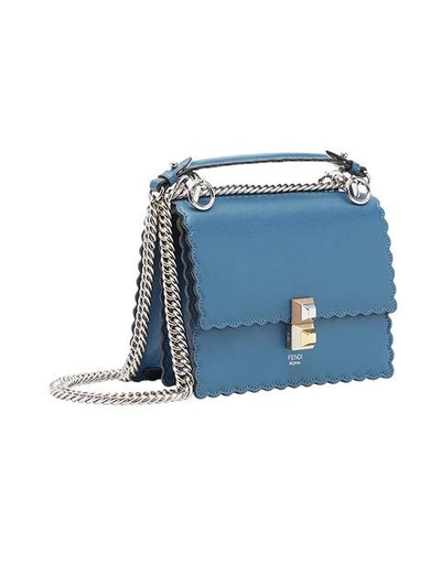 Shop Fendi Kan I Small Shoulder Bag - Blue