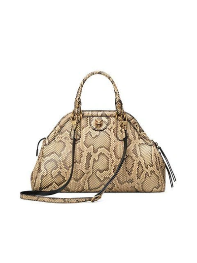 Shop Gucci Re(belle) Medium Top Handle Bag - Yellow