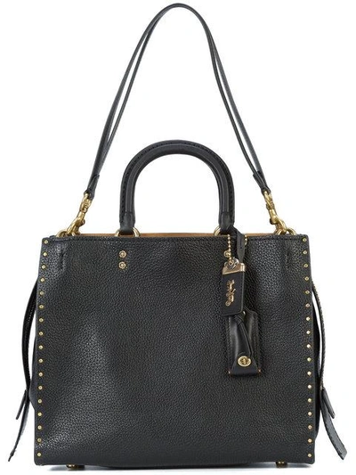 Shop Coach Border Rivets Rogue Tote - Black