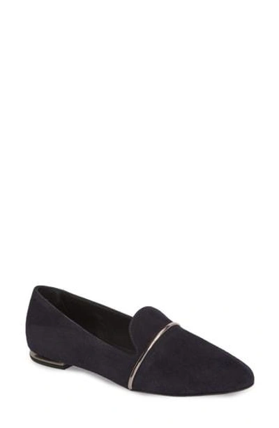 Shop Agl Attilio Giusti Leombruni Smoking Slipper In Navy Leather