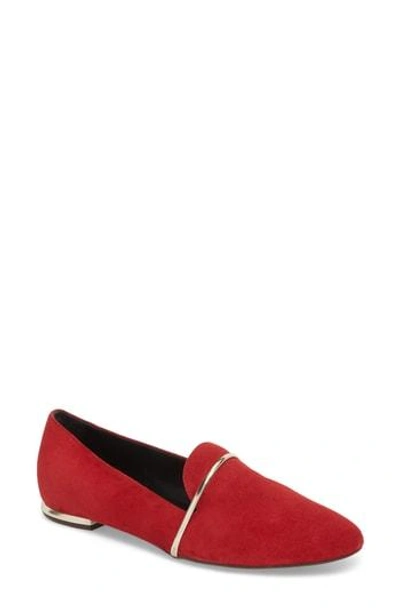 Smoking Slipper In Red Leather