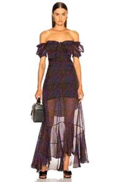 Shop Raquel Diniz Alice Maxi Dress In Small Black Print