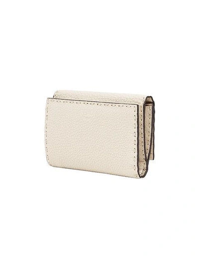 Shop Fendi Peekaboo Continental Wallet - Neutrals