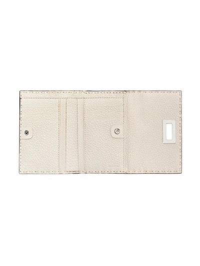 Shop Fendi Peekaboo Continental Wallet - Neutrals