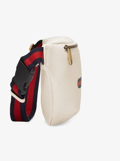 Shop Gucci Logo Print Belt Bag In Neutrals ,multicolour