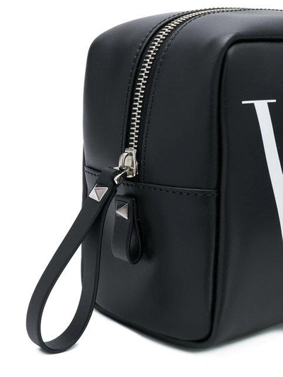 Shop Valentino Vltn Wash Bag In Black