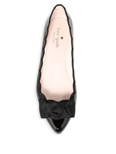 Shop Kate Spade Scalloped Leather Flats In Ballet Pink