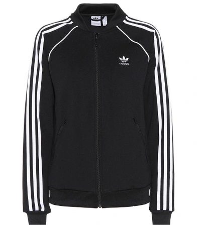 Shop Adidas Originals Zip Track Jacket In Black