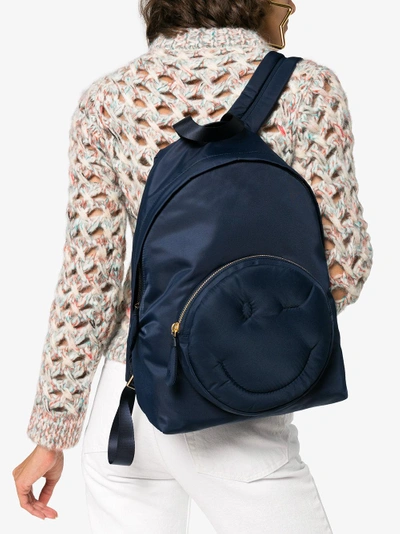 Shop Anya Hindmarch Blue Chubby Wink Backpack