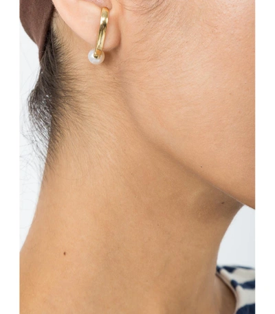 Shop Ana Khouri Mirian 18-karat Gold Pearl Hoop Earring