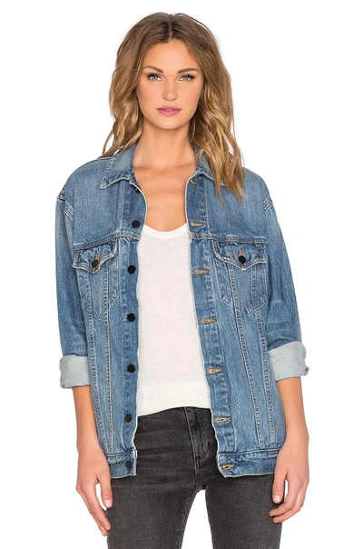 Alexander Wang Indigo Denim Oversized Daze Jacket In Blue | ModeSens